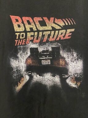 Vintage Voltron L Large 44” Mens Tee T Shirt Back To The Future Movie Black